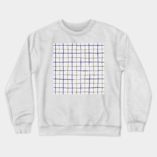 Very peri and beige tattersall plaid Crewneck Sweatshirt